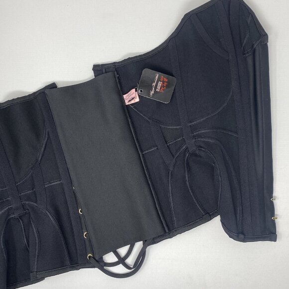Agent Provocateur Damson Black Satin Corset AP2 Small NWT - Picture 10 of 12